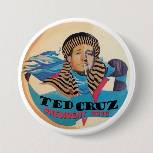 テッドCruzの大統領2016年 缶バッジ (正面)