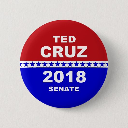 テッドCruzの2018年の上院の政治ボタン 缶バッジ (正面)