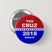 テッドCruzの2018年の上院の政治ボタン 缶バッジ (正面&裏面)