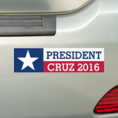 テッドCruz大統領の2016年の選挙のテキサス州の旗 バンパーステッカー (車上)