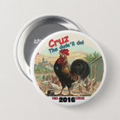 テッドCruz 2016年 缶バッジ (正面&裏面)