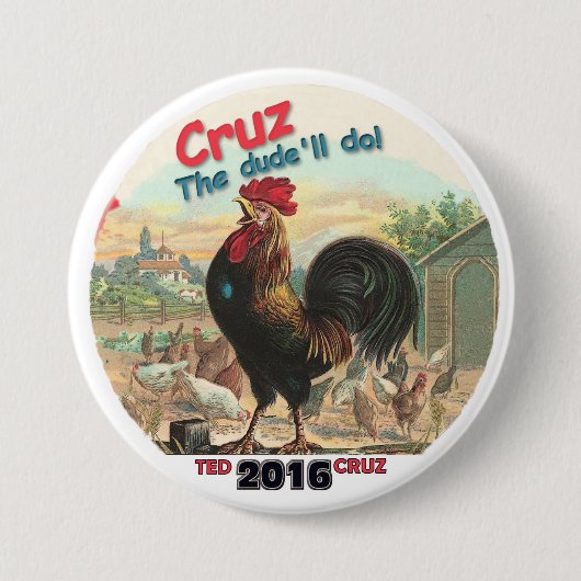 テッドCruz 2016年 缶バッジ (正面)
