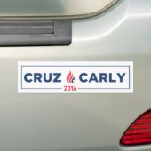 テッドCruz Carly Fiorinaのバンパーステッカーの白 バンパーステッカー (車上)