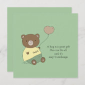 テッドE.ベアーハググリーンパーソナライズされた (正面/裏面)