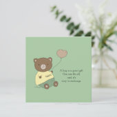 テッドE.ベアーハググリーンパーソナライズされた (スタンド正面)