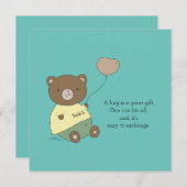 テッドE.ベアーハグティール（緑がかった色） パーソナライズされた (正面/裏面)