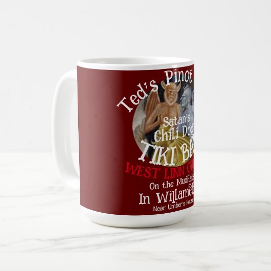 テッド'sピノールサタンチリドッグティキバー コーヒーマグカップ (正面左)