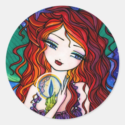 「テッラーの財宝」マーメイドファンタジー妖精 ラウンドシール (正面)
