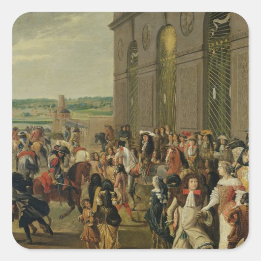 テティスの砦の前にルイ14世 スクエアシール (正面)