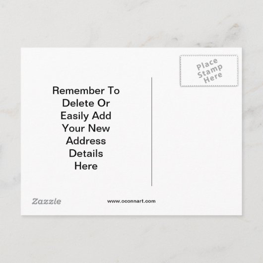 テディおもしろいベアの住所の変更 案内ポストカード (裏面)