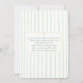 テディお洒落ベアセージ赤ちゃんシャワーボーイ 招待状 (裏面)