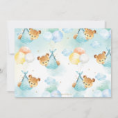 テディお洒落ベアバルーン1st誕生日パーティー 招待状 (裏面)