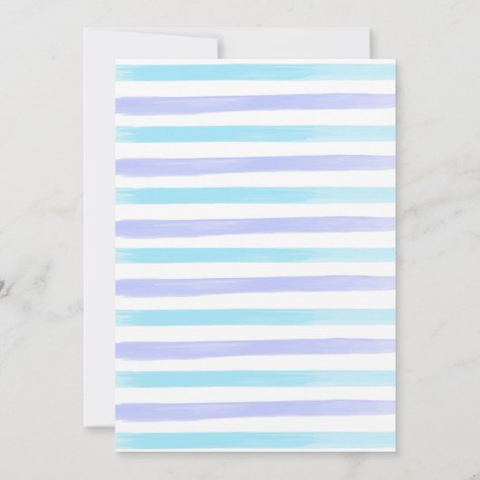 テディお洒落ボーイズ赤ちゃんシャワー招待状 招待状 (裏面)