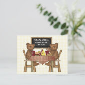 テディがランチに出る ポストカード (スタンド正面)