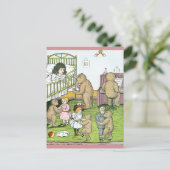 テディが人形とワルツを運ぶ ポストカード (スタンド正面)