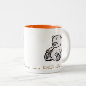 テディが付いているマグ ツートーンマグカップ (正面右)