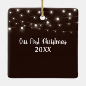 テディが初めてのクリスマスを結ぶ セラミックオーナメント (裏面)