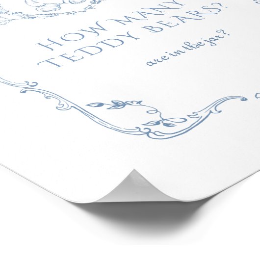 テディがToileヴィンテージフレームを支える数 ポスター (角)