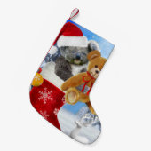 テディとのベビーのコアラのクリスマス スモールクリスマスストッキング (正面 (吊り時))