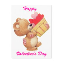 テディとバスケット入りのハート