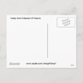 テディとバスケット入りのハート シーズンポストカード (裏面)