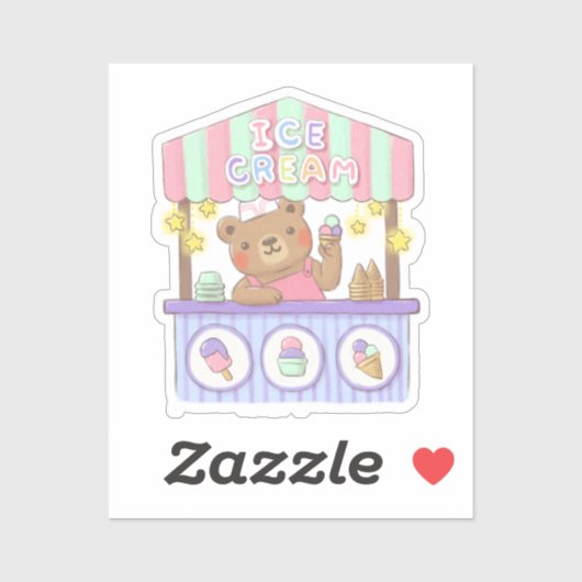 テディのアイスクリームパーラー シール (シート)