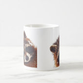 テディのアライグマのコーヒーX 2 コーヒーマグカップ (中央)