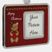 テディのギフトフレームオーナメント シルバープレートフレームオーナメント (右)