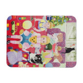 テディのクリスマスパジャマ マグネット (横)