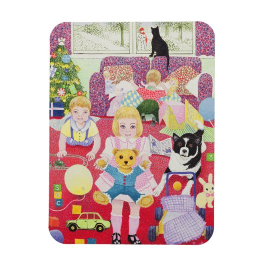 テディのクリスマスパジャマ マグネット (縦)