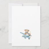 テディのスカイサファリ:1歳の誕生日の遠征 招待状 (裏面)