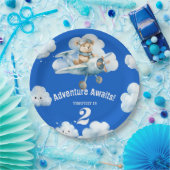 テディのスカイハイの誕生日：2回目の誕生日 ペーパープレート (パーティー)