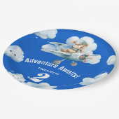 テディのスカイハイの誕生日：2回目の誕生日 ペーパープレート (アングル)