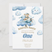 テディのスカイハイ初誕生日冒険 招待状 (正面)