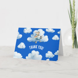 テディのマイル高お祝い: 1歳の誕生日 サンキューカード