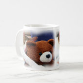 テディのマグが付いている睡眠の子猫 コーヒーマグカップ (正面左)