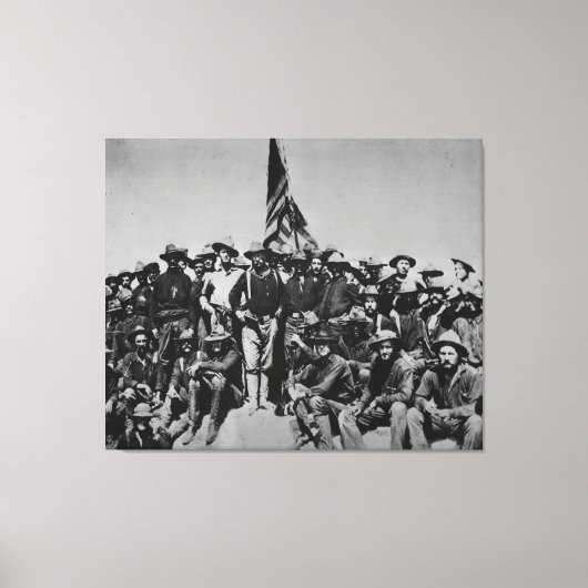 テディの子馬テディ・ルーズベルト荒削りライダー1898 キャンバスプリント (正面)