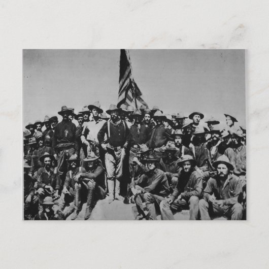 テディの子馬テディ・ルーズベルト荒削りライダー1898 ポストカード (正面)