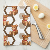 テディの配列のイラストレーションは白に関係します キッチンタオル (四つ折り)