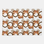 テディの配列のイラストレーションは白に関係します キッチンタオル (横)