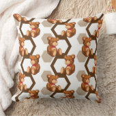 テディの配列のイラストレーションは白に関係します クッション (ブランケット)