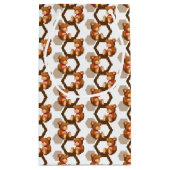 テディの配列のイラストレーションは白に関係します スモールペーパーバッグ (裏面)