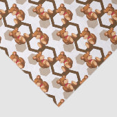 テディの配列のイラストレーションは白に関係します 薄葉紙 (詳細)