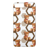 テディの配列のイラストレーションは白に関係します Case-Mate iPhoneケース (裏面)