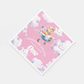 テディの1歳の誕生日冒険 スタンダードランチョンナプキン (角)