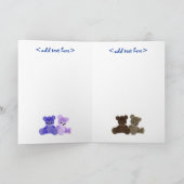 テディのBearzのグループのベビーシャワーの招待 招待状 (内部)