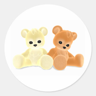 テディのBearzのステッカー ラウンドシール
