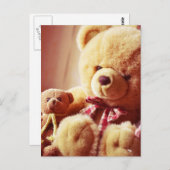 テディはハガキを付ける ポストカード (正面/裏面)