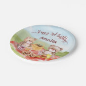 テディはピクニックの誕生日パーティーをパーソナライズされた催す ペーパープレート (アングル)