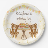テディはピクニックの誕生日パーティーを催す ペーパープレート (正面)